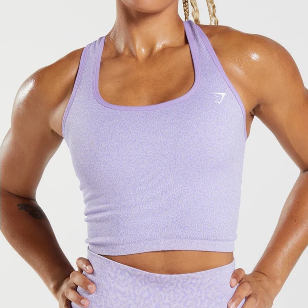 Gymshark Lilac Racerback Crop Tank